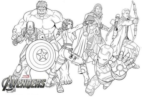 Tổng Hợp Tranh Tô Màu Avenger Mới Nhất Cho Bé - Jadiny