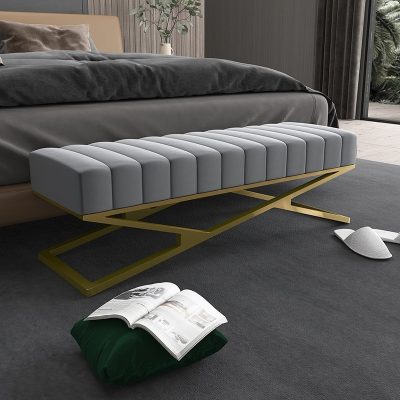 Luxury Shoe Stool Home Living Room Bench Bedroom Bed End Stool Sofa  Clothing Store Ottoman Customized Color - Aliexpress