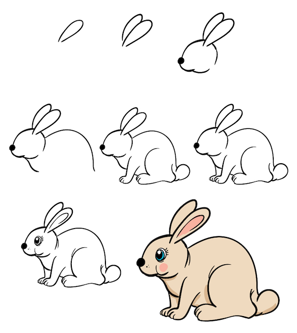 Cách vẽ con thỏ dễ dàng cho bé  YeuTreNet