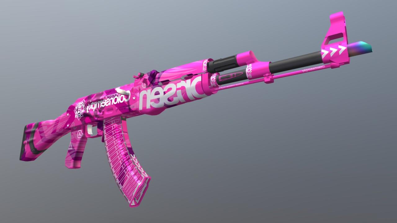 Cs:Go Weapon Skin | Ak-47 Colorisempty - Download Free 3D Model By  Adoblenderance (@Adoblenderance) [E9E8Fcb]