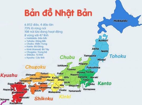 Bản Đồ Nước Nhật Bản - Xachtaynhat.Net