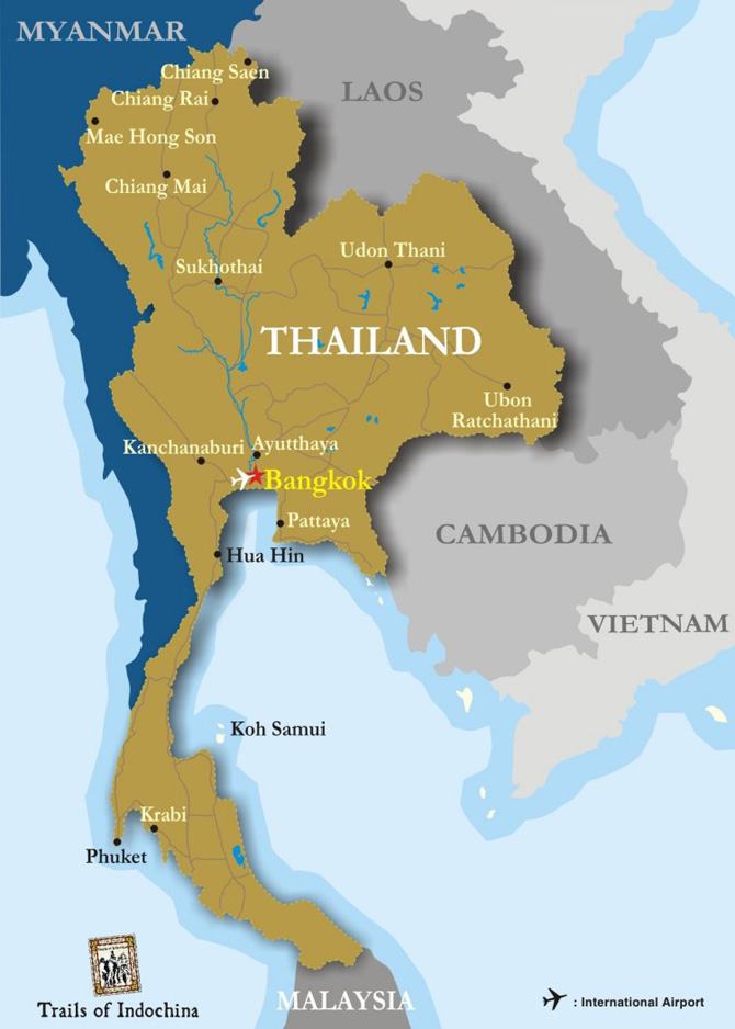 Bản Đồ Thái Lan ❤️ ( Thailand Map ) ❤️ Khổ Lớn Năm 2023