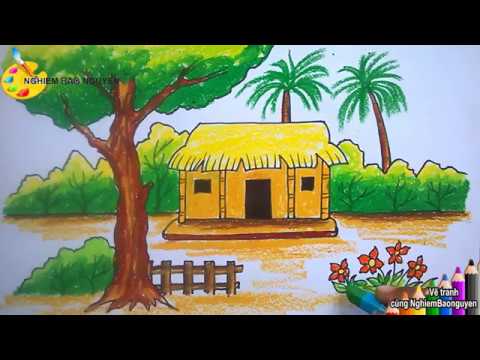 Vẽ Ngôi Nhà Nông Thôn/How To Draw Country House - Youtube
