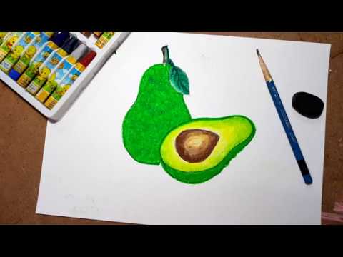 Vẽ Quả Bơ | How To Draw Avocado | Kim Thành Cần Giờ - Youtube