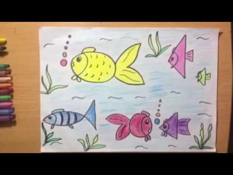 Hoạt Động : Vẽ Đàn Cá Bơi - Trường Mầm Non Thực Hành Hoa Hồng - Youtube