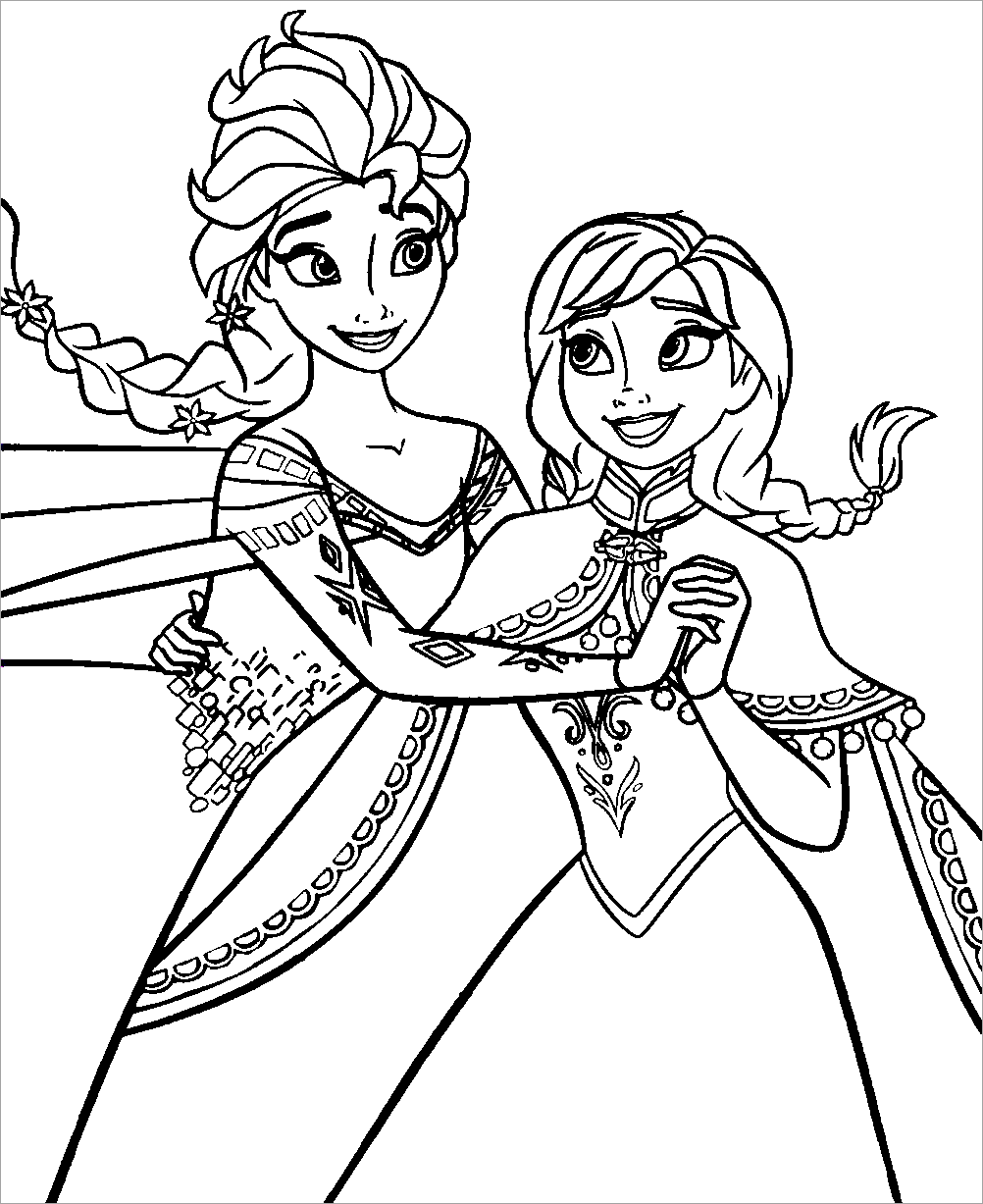 Hình Vẽ Tô Màu Công Chúa Elsa Với +100 Tranh Tô Màu Elsa Đẹp Nhất