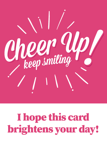 Pretty In Pink- Cheer Up Card | Birthday & Greeting Cards by Davia Pretty In Pink- Cheer Up Card | Birthday & Greeting Cards By Davia