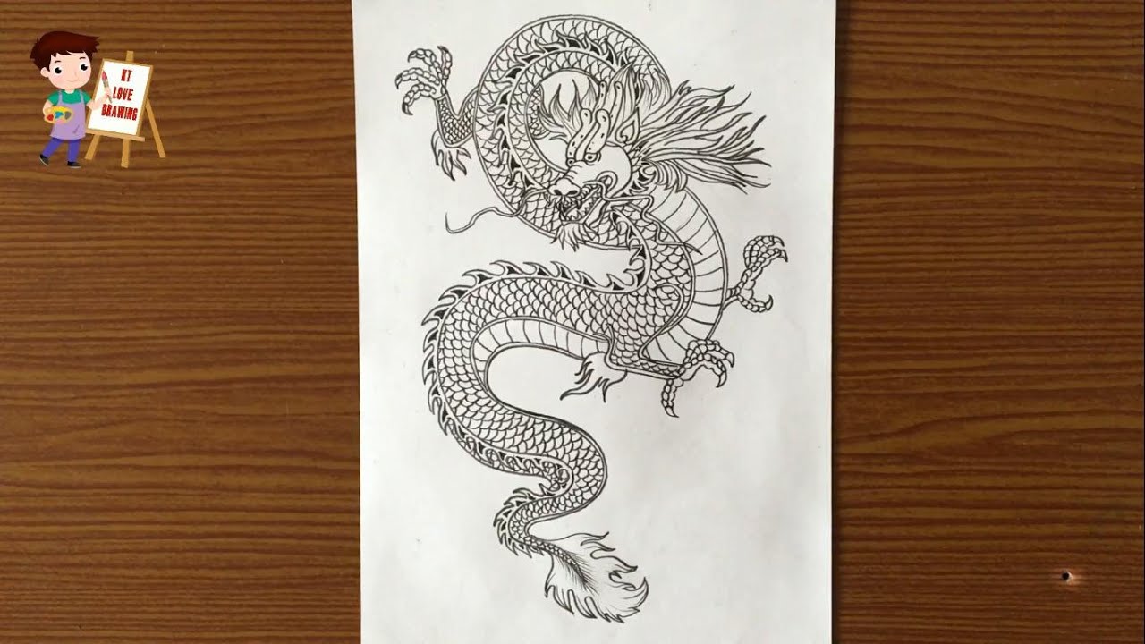 Vẽ Con Rồng / Vẽ Rồng / Cách Vẽ Hình Rồng / How To Drawing A Dragon -  Youtube