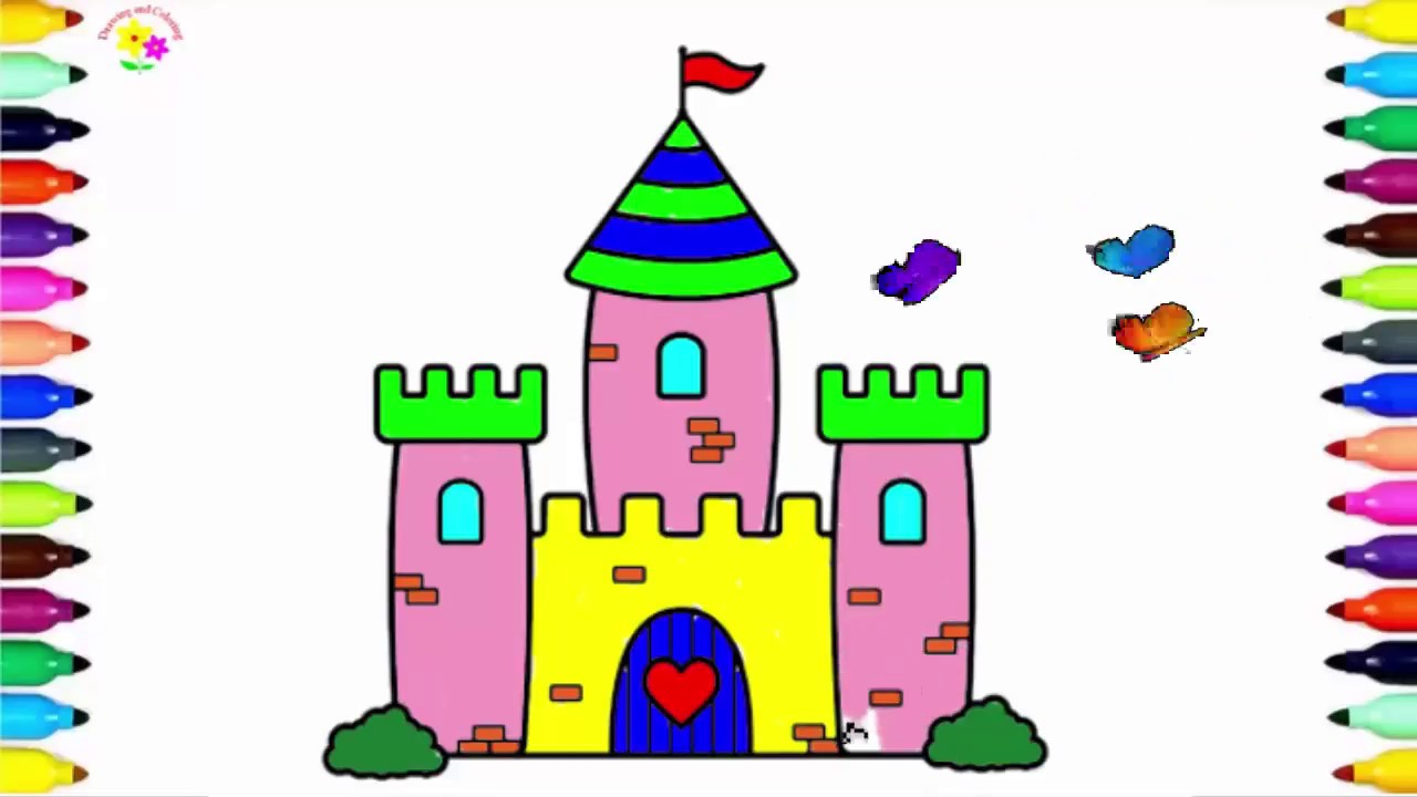 Vẽ Lâu Đài Đơn Giản - How To Draw Castle Easy - Youtube