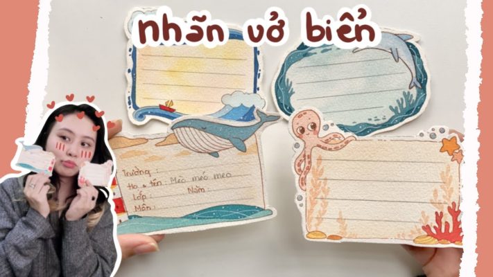 Vẽ Và Tranh Trí Nhãn Vở Chủ Đề Biển | Beisme - Youtube
