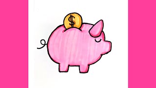 Cách Vẽ Con Heo (Lợn) Đất Rất Dễ Dàng| How To Draw Piggy Bank | Thư Vẽ -  Youtube