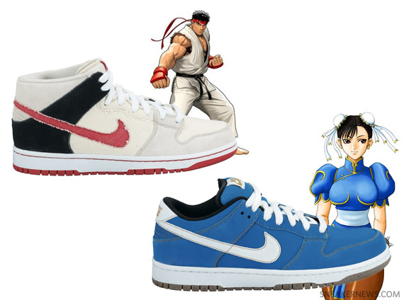 Nike Sb Dunk - 'Street Fighter' Pack - Ryu + Chun Li - Sneakernews.Com