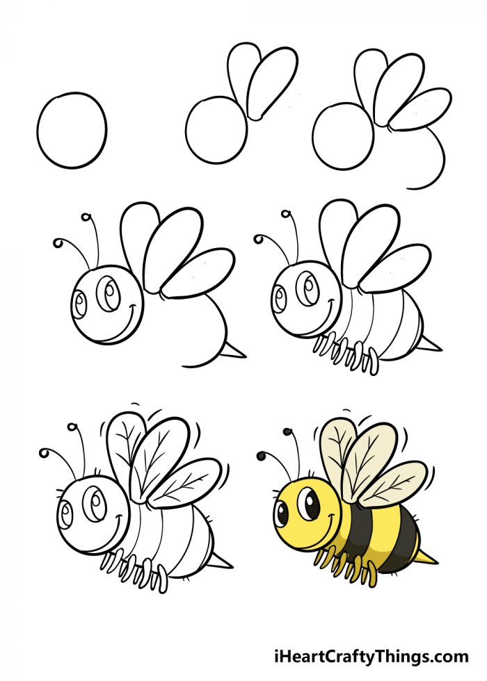 Cách vẽ con ong đơn giản và dễ thương để làm đồ handmade Xem Ngay   Classic Shop  Phòng Tranh  Cá Cảnh Phước Sang